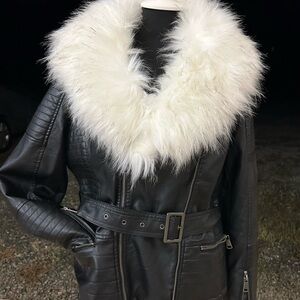 Faux fur collar Jacket